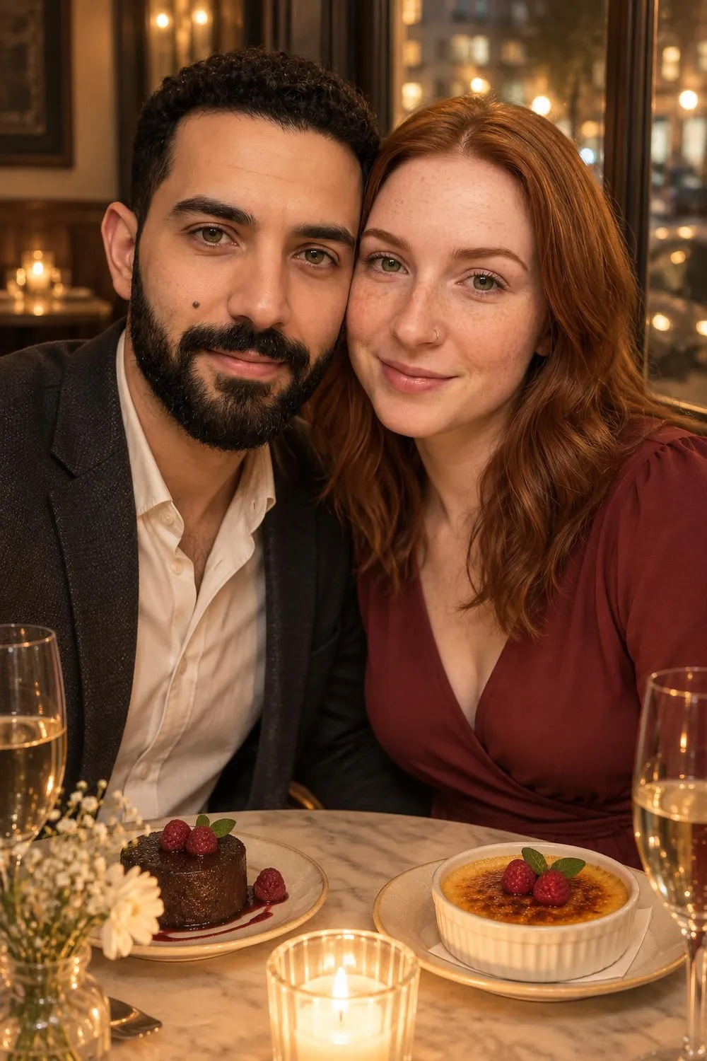 Anniversary photo idea: the first-date table